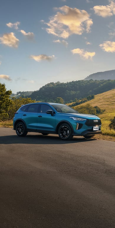 GWM HAVAL Jolion Pro Seitenansicht in blau